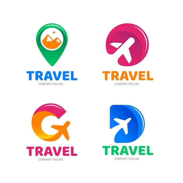 Free vector travel logo collection