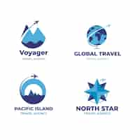 Vettore gratuito collezione di logo di viaggio