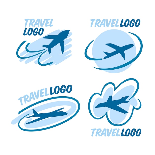 Vettore gratuito collezione di logo di viaggio