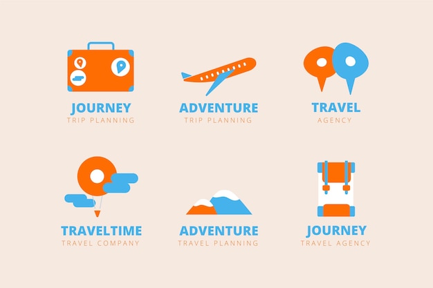 Free vector travel logo collection