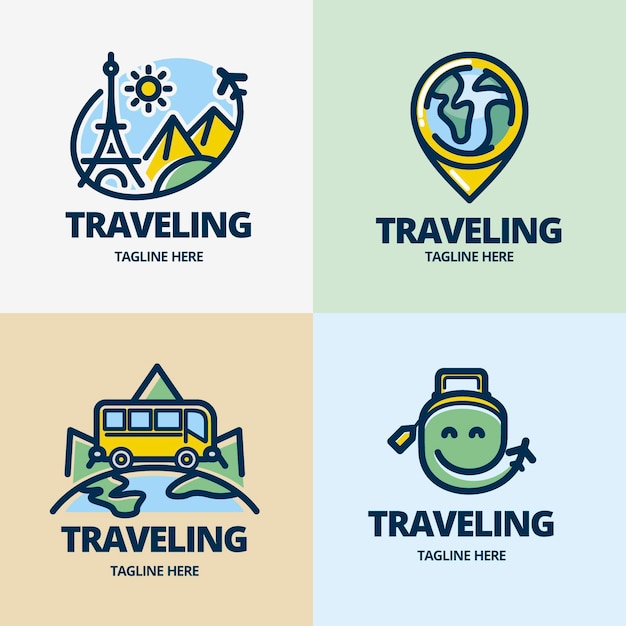 Travel logo collection