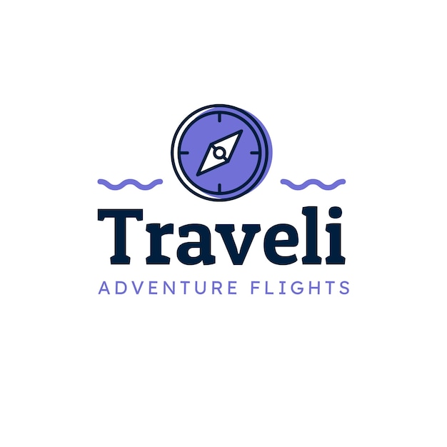 Бесплатное векторное изображение Шаблон для путешествий логотип