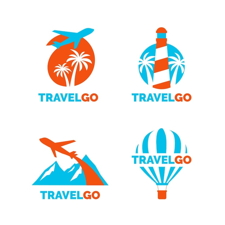 Free Vector travel logo templates collection