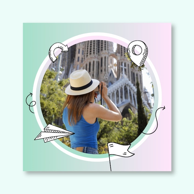 Free vector travel  lover tiktok profile picture