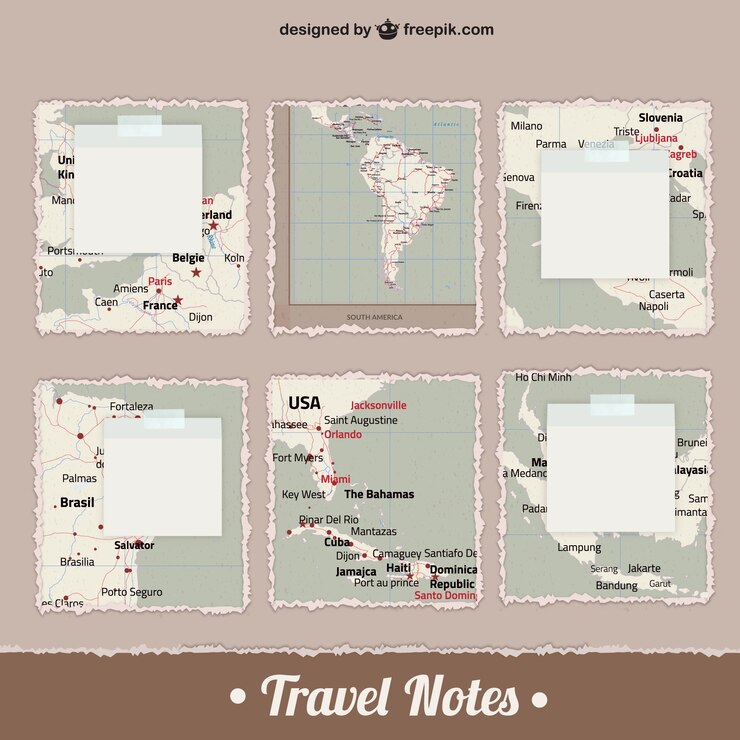 Free Vector travel notes