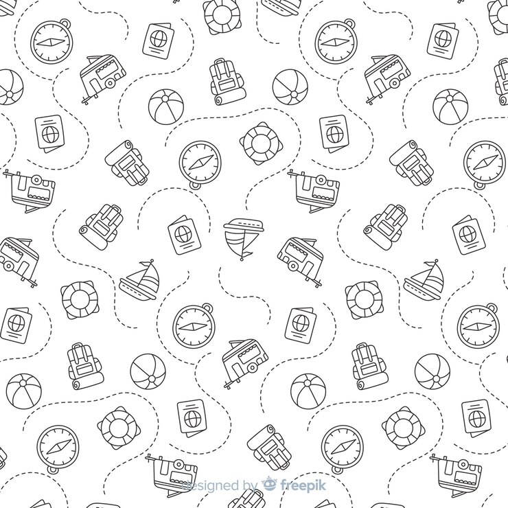 Free Vector travel pattern background