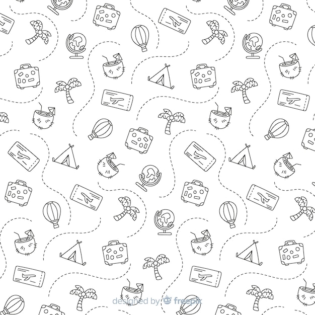 Free vector travel pattern background