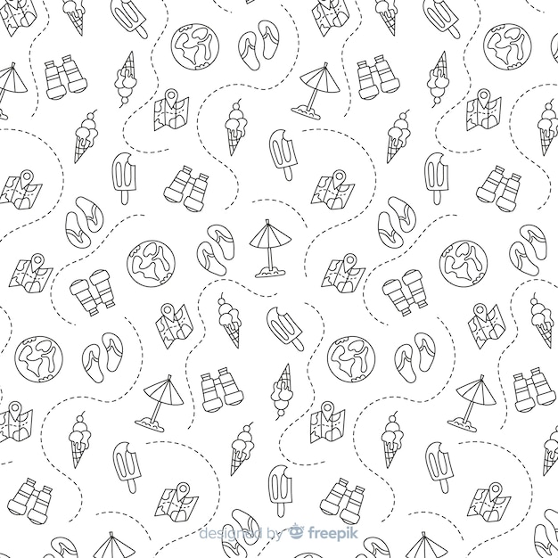 Free vector travel pattern background