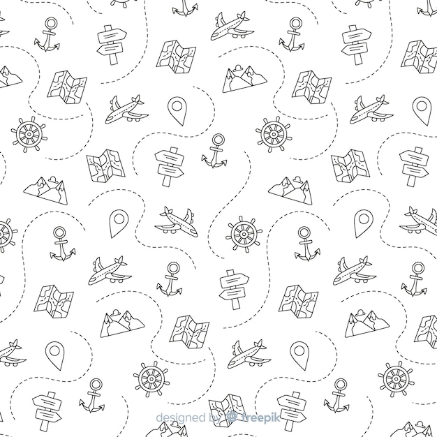 Travel pattern background