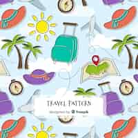 Free vector travel pattern