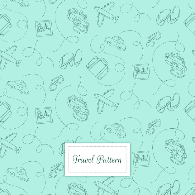 Free vector travel pattern