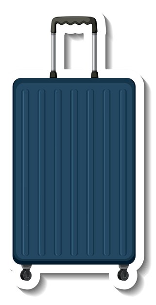 Travel plastic suitcase with wheel cartoon sticker