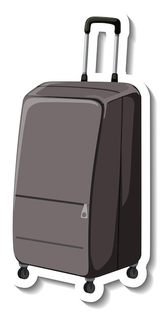 Дорожный пластиковый чемодан с колесом мультяшный стикер