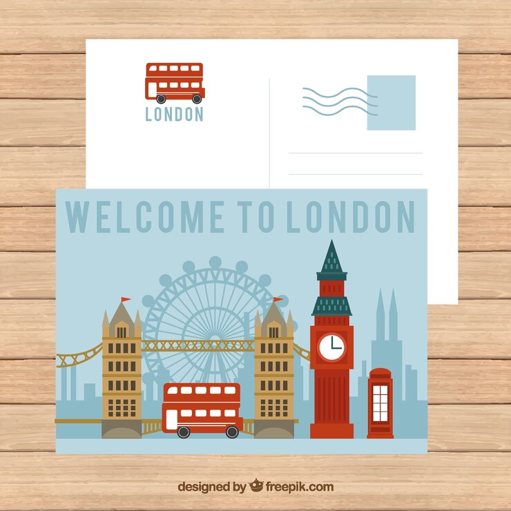 Free Vector travel postcard in flat design