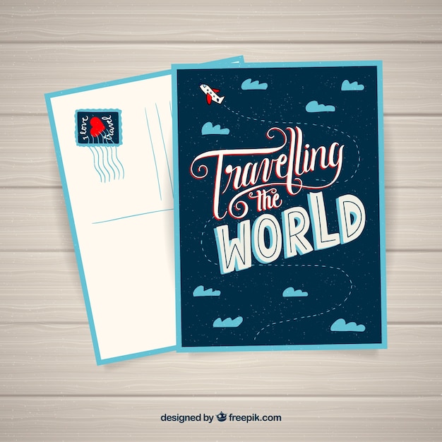 Free vector travel postcard