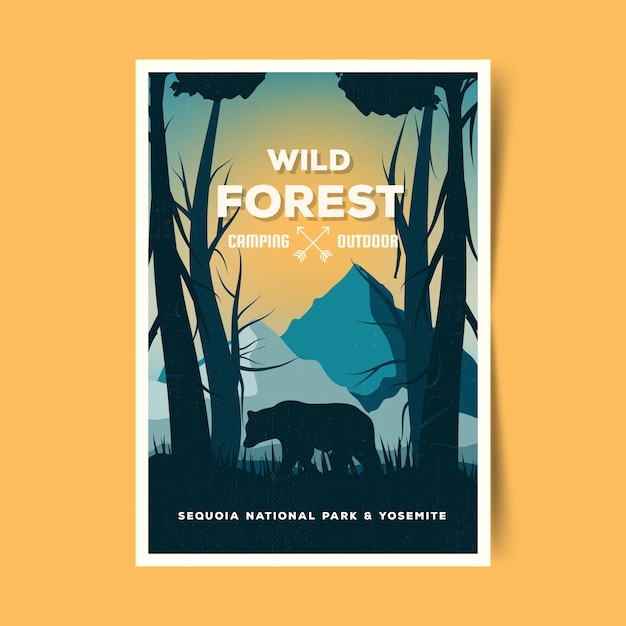 Travel poster concept illustrated