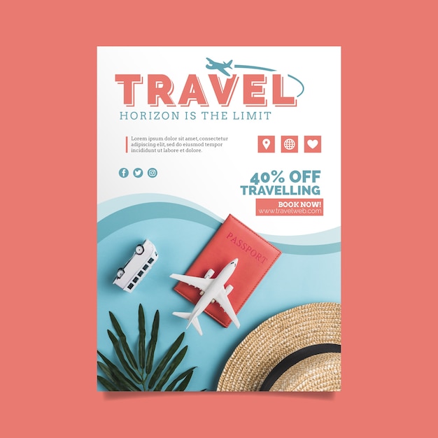 Free vector travel poster concept