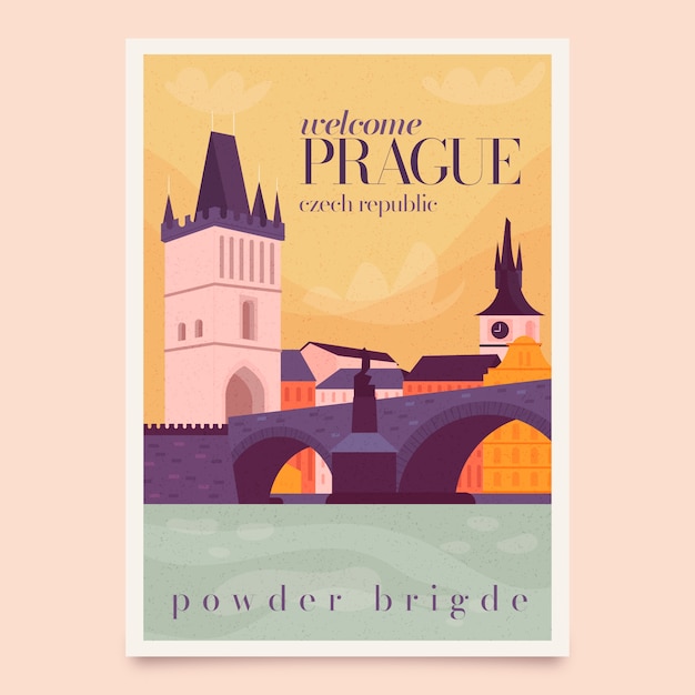 Free vector travel poster illustrated concept