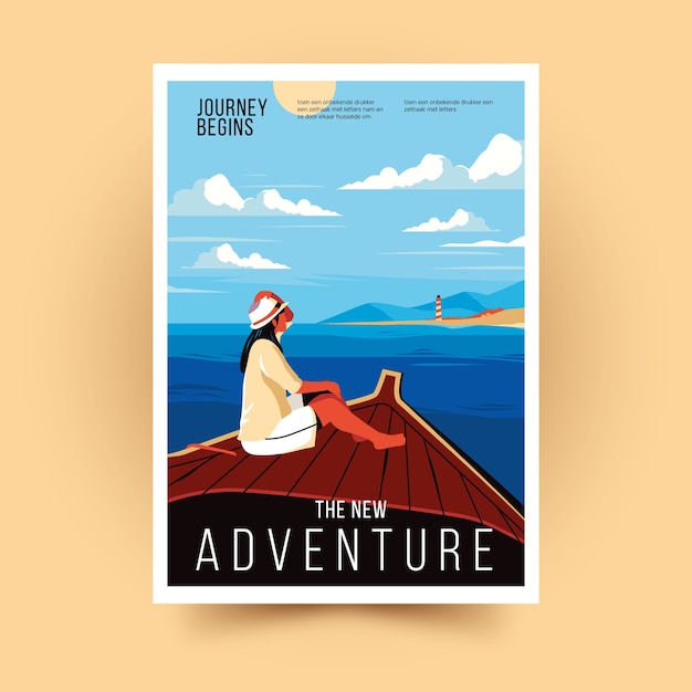 Travel poster template