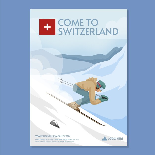 Travel poster template