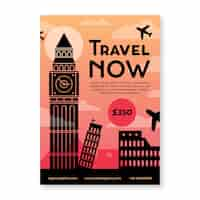 Free vector travel poster template