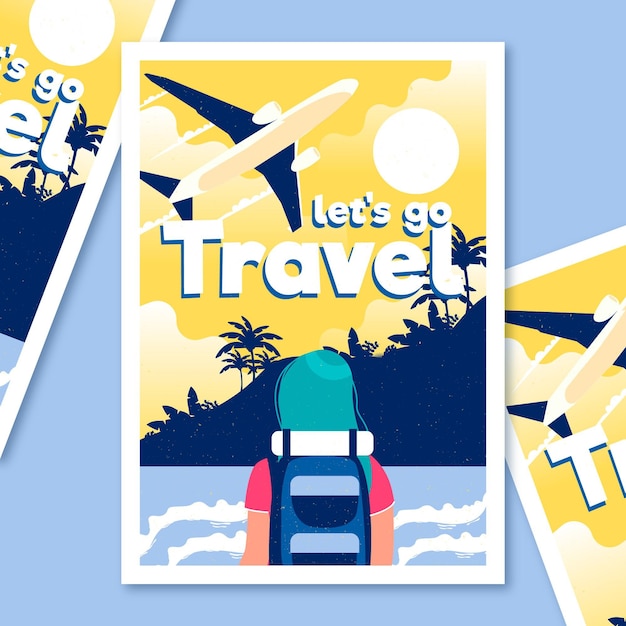 Travel poster template
