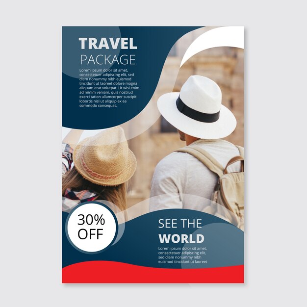 travel poster with photo template