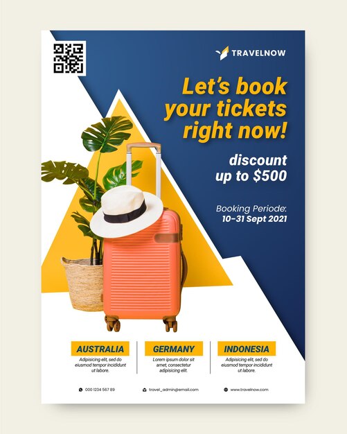 travel sale flyer illustration