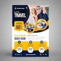 Free vector travel sale flyer template