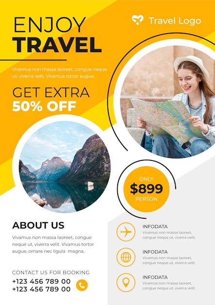 Travel sale flyer  template