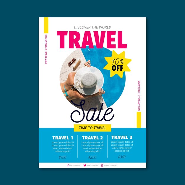 travel sale flyer with photo