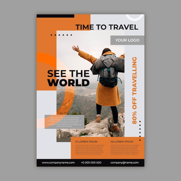 travel sale flyer with photo