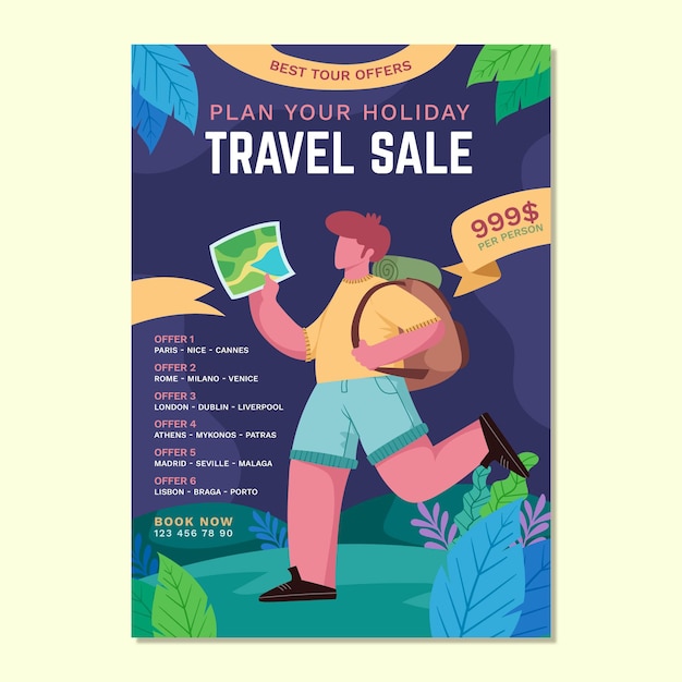 travel sale - illustrated flyer