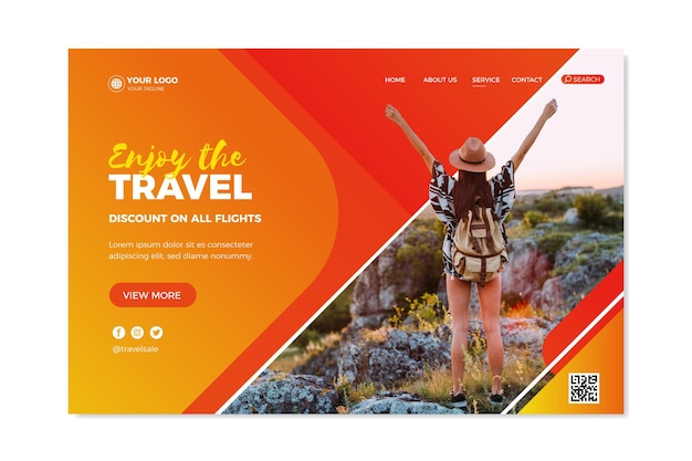 Travel sale landing page concept