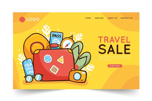 Travel sale - landing page concept