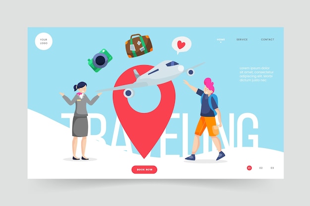 Travel sale landing page template