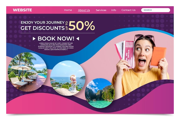 Travel sale landing page template