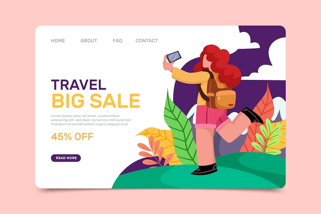 Travel sale landing page