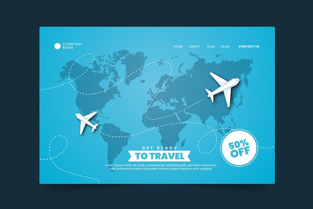 Travel sale landing page