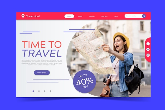 Travel sale landing page