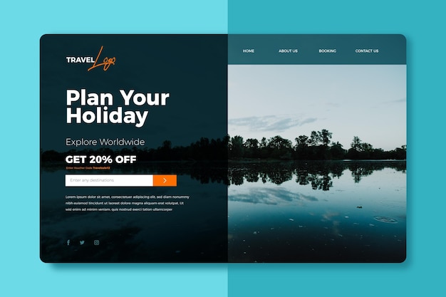 Travel sale landing page