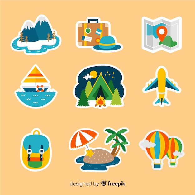 Travel sticker collection