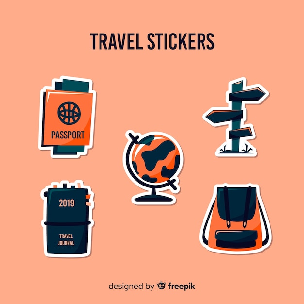 Travel sticker collection