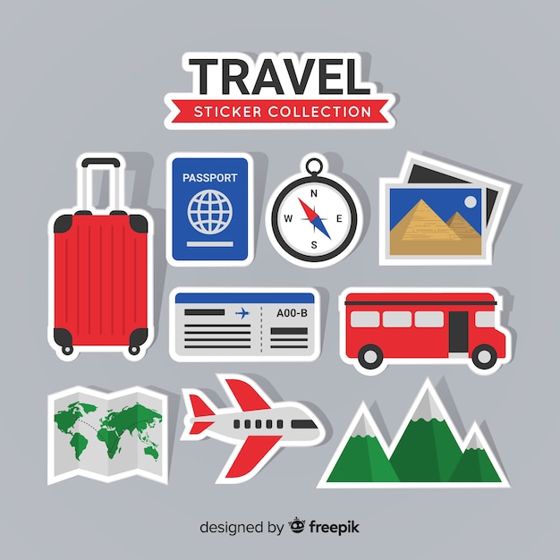 Travel sticker collection