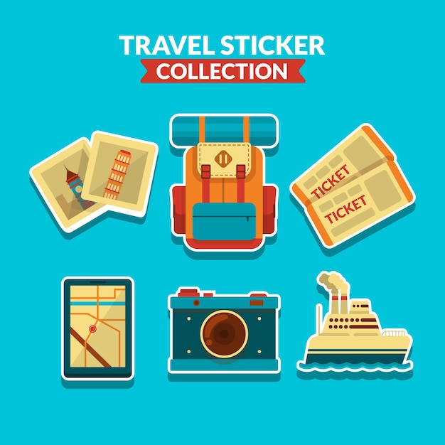 Travel sticker collection