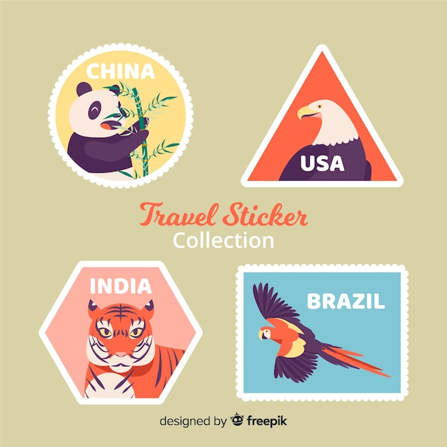 Travel sticker collection