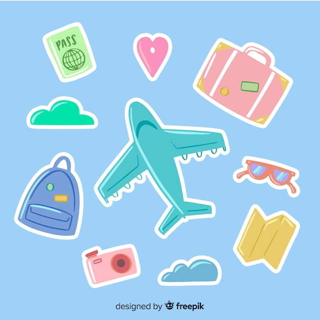 Airplane sticker Vectors & Illustrations for Free Download