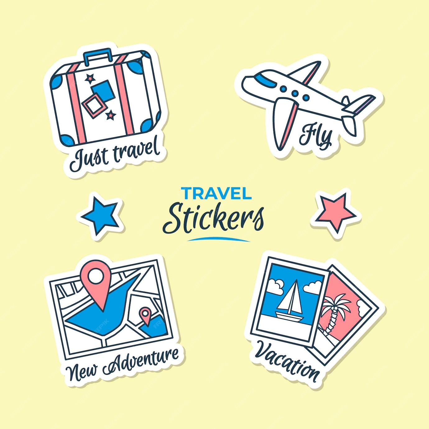 travel inspired stickers