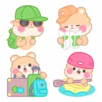 Free vector travel stickers collection