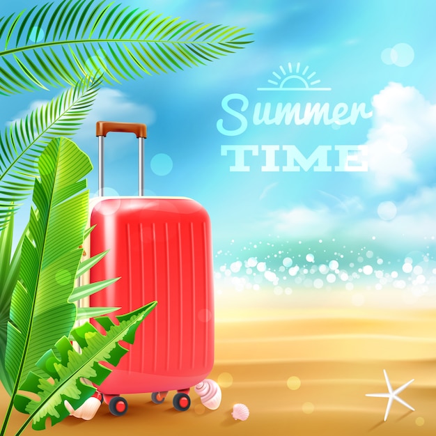 Free vector travel suitcase background